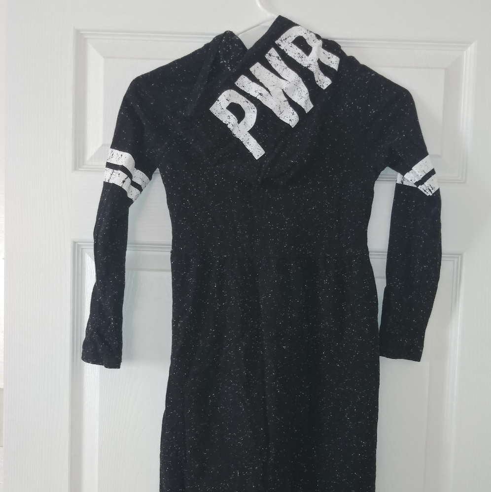 Black and White GRL PWR High Low Dress
